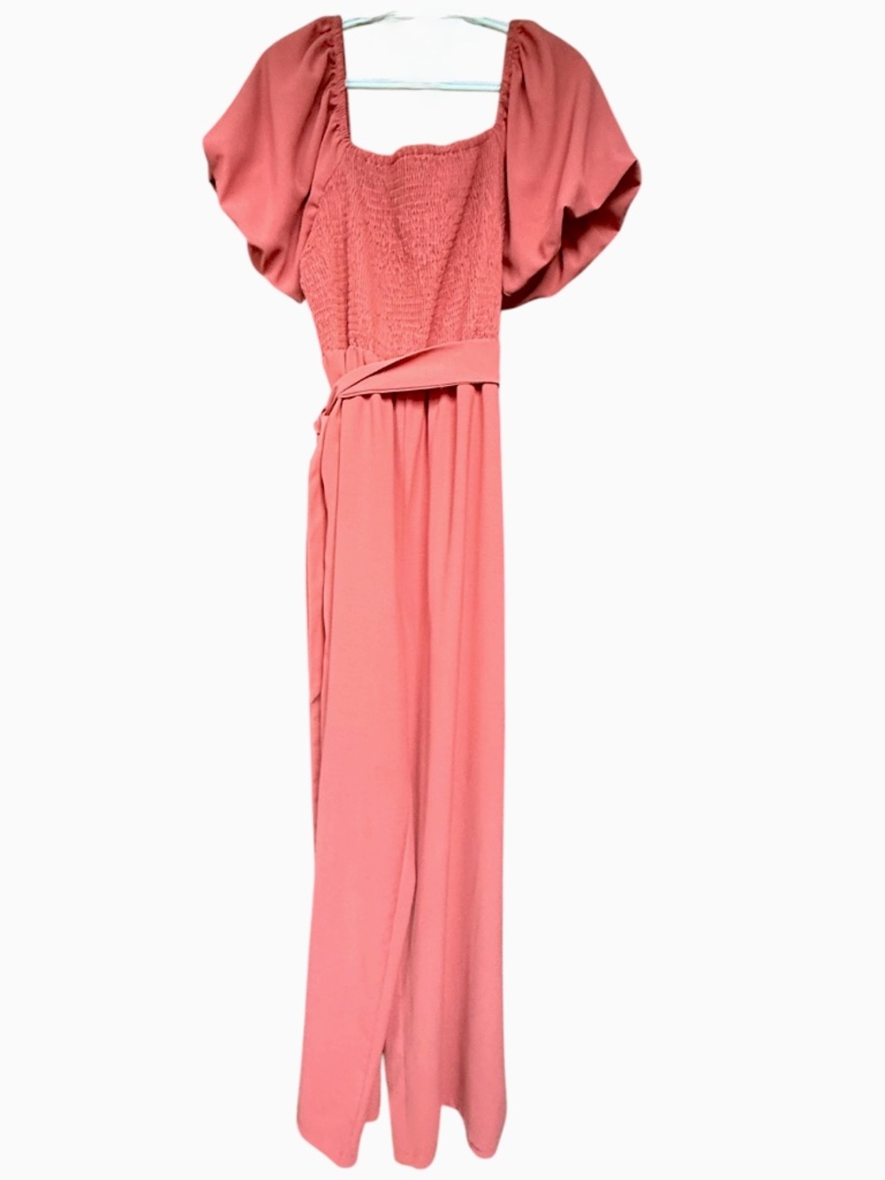 Dark Pink Short Sleeve Jumpsuit Sz XL - Picture 3 of 6